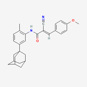 (E)-N-[5-(1-adamantyl)-2-methylphenyl]-2-cyano-3-(4-methoxyphenyl)prop-2-enamide