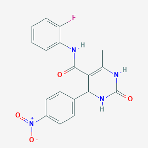 N-(2-fluorophenyl)-6-methyl-4-(4-nitrophenyl)-2-oxo-1,2,3,4-tetrahydropyrimidine-5-carboxamide