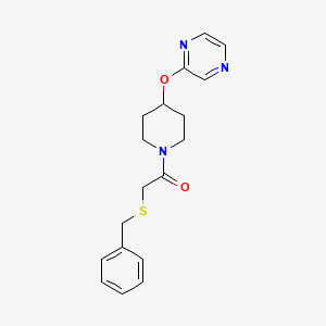 2-(Benzylthio)-1-(4-(pyrazin-2-yloxy)piperidin-1-yl)ethanone