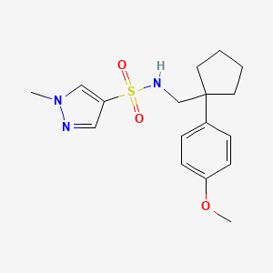 N-((1-(4-methoxyphenyl)cyclopentyl)methyl)-1-methyl-1H-pyrazole-4-sulfonamide
