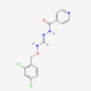 N'-[(1E)-{[(2,4-dichlorophenyl)methoxy]amino}methylidene]pyridine-4-carbohydrazide