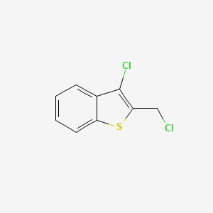 molecular formula C9H6Cl2S B2547258 3-Chloro-2-(chloromethyl)benzo[b]thiophene CAS No. 620116-39-4