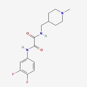 molecular formula C15H19F2N3O2 B2547301 N1-(3,4-difluorophenyl)-N2-((1-methylpiperidin-4-yl)methyl)oxalamide CAS No. 952974-56-0