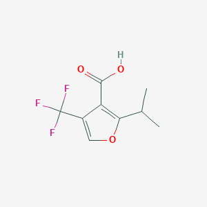 molecular formula C9H9F3O3 B2547304 2-(Propan-2-yl)-4-(trifluoromethyl)furan-3-carboxylic acid CAS No. 2091455-01-3