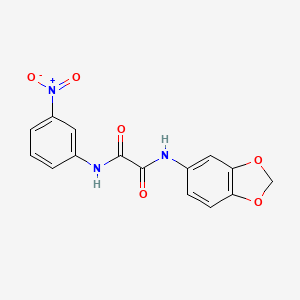 molecular formula C15H11N3O6 B2547308 N1-(benzo[d][1,3]dioxol-5-yl)-N2-(3-nitrophenyl)oxalamide CAS No. 899744-34-4
