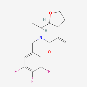 N-[1-(Oxolan-2-yl)ethyl]-N-[(3,4,5-trifluorophenyl)methyl]prop-2-enamide