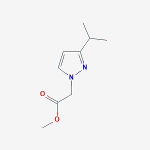 molecular formula C9H14N2O2 B2547313 Methyl 2-(3-propan-2-ylpyrazol-1-yl)acetate CAS No. 2107056-03-9