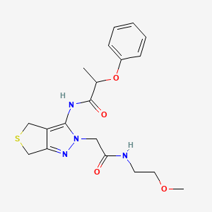 N-(2-(2-((2-methoxyethyl)amino)-2-oxoethyl)-4,6-dihydro-2H-thieno[3,4-c]pyrazol-3-yl)-2-phenoxypropanamide