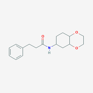 molecular formula C17H23NO3 B2547373 N-(octahydro-1,4-benzodioxin-6-yl)-3-phenylpropanamide CAS No. 1902921-06-5