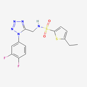 N-((1-(3,4-difluorophenyl)-1H-tetrazol-5-yl)methyl)-5-ethylthiophene-2-sulfonamide
