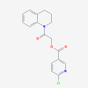 molecular formula C17H15ClN2O3 B2547445 2-oxo-2-(1,2,3,4-tetrahydroquinolin-1-yl)ethyl 6-chloropyridine-3-carboxylate CAS No. 386279-55-6