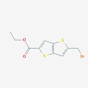 molecular formula C10H9BrO2S2 B2547457 Ethyl 2-(bromomethyl)thieno[3,2-b]thiophene-5-carboxylate CAS No. 2248380-60-9