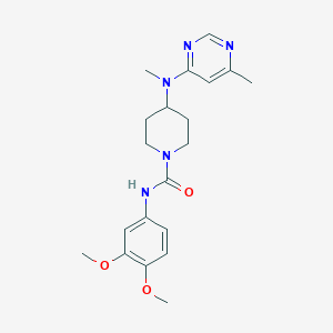 molecular formula C20H27N5O3 B2547467 N-(3,4-dimethoxyphenyl)-4-[methyl(6-methylpyrimidin-4-yl)amino]piperidine-1-carboxamide CAS No. 2415629-92-2