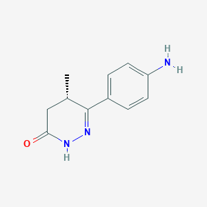 molecular formula C11H13N3O B025475 (S)-3(2h)-Pyridazinone, 6-(4-Aminophenyl)-4,5-Dihydro-5-Methyl- CAS No. 101328-84-1