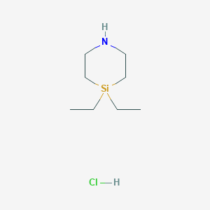 molecular formula C8H20ClNSi B2547520 4,4-Diethyl-1,4-azasilinane;hydrochloride CAS No. 2378507-16-3