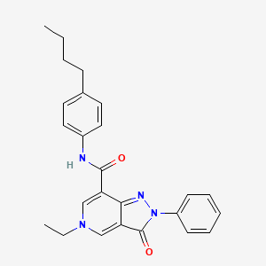 molecular formula C25H26N4O2 B2547558 N-(4-butylphenyl)-5-ethyl-3-oxo-2-phenyl-2H,3H,5H-pyrazolo[4,3-c]pyridine-7-carboxamide CAS No. 923683-83-4