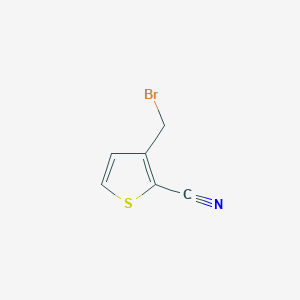 molecular formula C6H4BrNS B2547586 3-(Bromomethyl)thiophene-2-carbonitrile CAS No. 99708-88-0