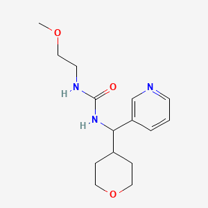 1-(2-methoxyethyl)-3-(pyridin-3-yl(tetrahydro-2H-pyran-4-yl)methyl)urea