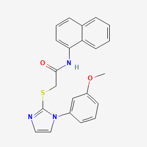 2-((1-(3-methoxyphenyl)-1H-imidazol-2-yl)thio)-N-(naphthalen-1-yl)acetamide