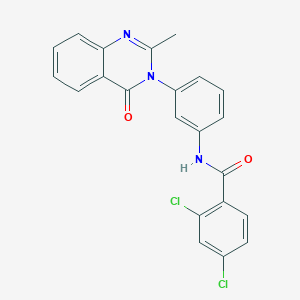 2,4-dichloro-N-(3-(2-methyl-4-oxoquinazolin-3(4H)-yl)phenyl)benzamide
