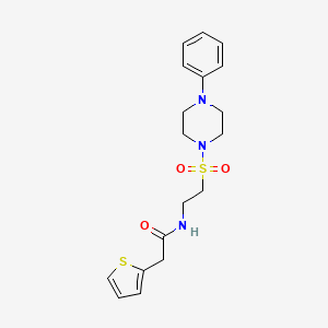 N-(2-((4-phenylpiperazin-1-yl)sulfonyl)ethyl)-2-(thiophen-2-yl)acetamide