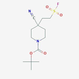 Tert-butyl 4-cyano-4-(2-fluorosulfonylethyl)piperidine-1-carboxylate