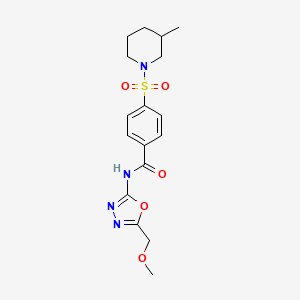 N-[5-(methoxymethyl)-1,3,4-oxadiazol-2-yl]-4-(3-methylpiperidin-1-yl)sulfonylbenzamide