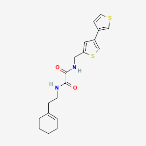 molecular formula C19H22N2O2S2 B2547637 N-({[3,3'-bithiophene]-5-yl}methyl)-N'-[2-(cyclohex-1-en-1-yl)ethyl]ethanediamide CAS No. 2379996-32-2