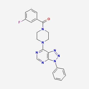 (3-fluorophenyl)(4-(3-phenyl-3H-[1,2,3]triazolo[4,5-d]pyrimidin-7-yl)piperazin-1-yl)methanone