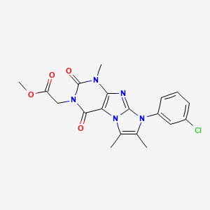 methyl 2-(8-(3-chlorophenyl)-1,6,7-trimethyl-2,4-dioxo-1H-imidazo[2,1-f]purin-3(2H,4H,8H)-yl)acetate
