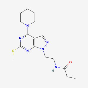 N-(2-(6-(methylthio)-4-(piperidin-1-yl)-1H-pyrazolo[3,4-d]pyrimidin-1-yl)ethyl)propionamide