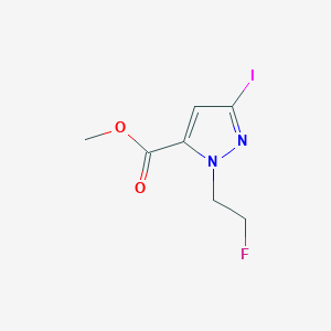 molecular formula C7H8FIN2O2 B2547686 methyl 1-(2-fluoroethyl)-3-iodo-1H-pyrazole-5-carboxylate CAS No. 2226181-91-3
