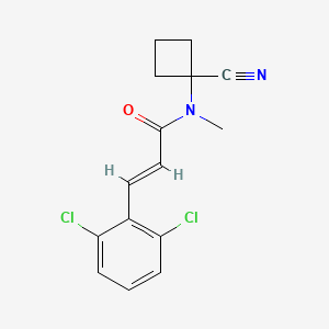 (E)-N-(1-cyanocyclobutyl)-3-(2,6-dichlorophenyl)-N-methylprop-2-enamide