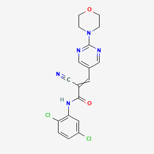 2-cyano-N-(2,5-dichlorophenyl)-3-[2-(morpholin-4-yl)pyrimidin-5-yl]prop-2-enamide