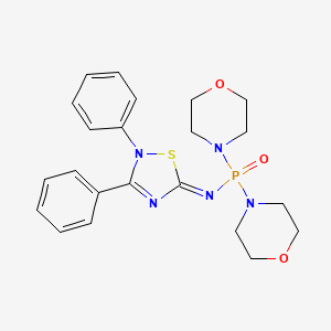 (Z)-N-(2,3-diphenyl-1,2,4-thiadiazol-5(2H)-ylidene)-P,P-dimorpholinophosphinic amide