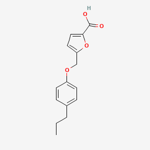 5-[(4-Propylphenoxy)methyl]furan-2-carboxylic acid