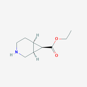 molecular formula C9H15NO2 B2547715 Ethyl (1S,6R,7R)-3-azabicyclo[4.1.0]heptane-7-carboxylate CAS No. 2138157-55-6