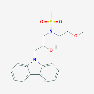 molecular formula C19H24N2O4S B254775 N-[3-(9H-carbazol-9-yl)-2-hydroxypropyl]-N-(2-methoxyethyl)methanesulfonamide 
