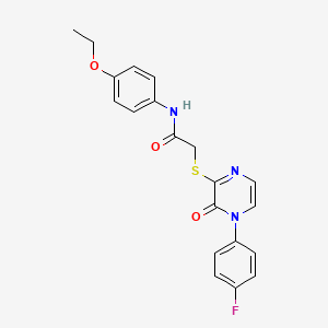 molecular formula C20H18FN3O3S B2547757 N-(4-ethoxyphenyl)-2-{[4-(4-fluorophenyl)-3-oxo-3,4-dihydropyrazin-2-yl]sulfanyl}acetamide CAS No. 899965-51-6