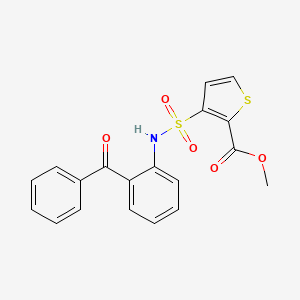 molecular formula C19H15NO5S2 B2547773 Methyl 3-[(2-benzoylphenyl)sulfamoyl]thiophene-2-carboxylate CAS No. 941936-11-4