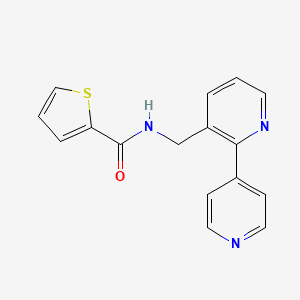 molecular formula C16H13N3OS B2547788 N-([2,4'-bipyridin]-3-ylmethyl)thiophene-2-carboxamide CAS No. 2034432-28-3