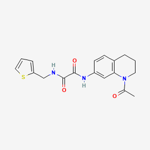 N'-(1-acetyl-3,4-dihydro-2H-quinolin-7-yl)-N-(thiophen-2-ylmethyl)oxamide