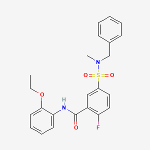 5-[benzyl(methyl)sulfamoyl]-N-(2-ethoxyphenyl)-2-fluorobenzamide