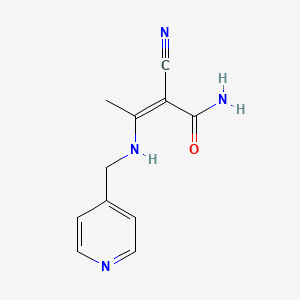 2-Cyano-3-[(4-pyridinylmethyl)amino]-2-butenamide