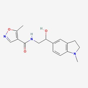 N-(2-hydroxy-2-(1-methylindolin-5-yl)ethyl)-5-methylisoxazole-4-carboxamide