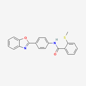 N-(4-(benzo[d]oxazol-2-yl)phenyl)-2-(methylthio)benzamide