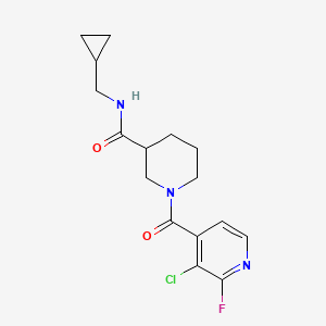 1-(3-chloro-2-fluoropyridine-4-carbonyl)-N-(cyclopropylmethyl)piperidine-3-carboxamide