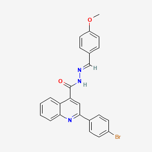 (E)-2-(4-bromophenyl)-N'-(4-methoxybenzylidene)quinoline-4-carbohydrazide