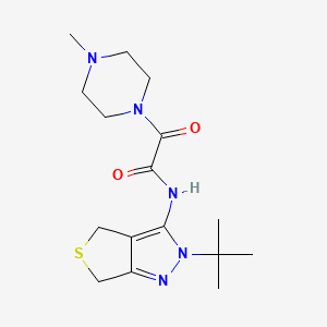 molecular formula C16H25N5O2S B2547851 N-{2-tert-butyl-2H,4H,6H-thieno[3,4-c]pyrazol-3-yl}-2-(4-methylpiperazin-1-yl)-2-oxoacetamide CAS No. 899756-55-9
