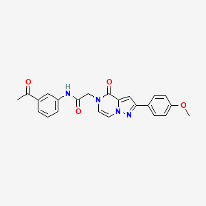 molecular formula C23H20N4O4 B2547894 N-(3-acetylphenyl)-2-[2-(4-methoxyphenyl)-4-oxopyrazolo[1,5-a]pyrazin-5(4H)-yl]acetamide CAS No. 941938-35-8